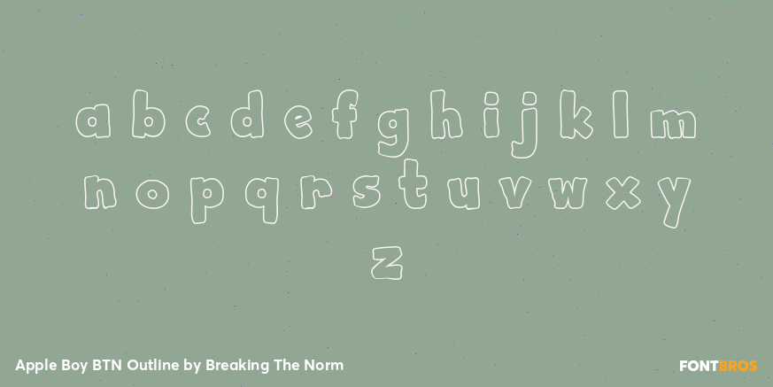 Apple Boy BTN Outline Font Poster #3