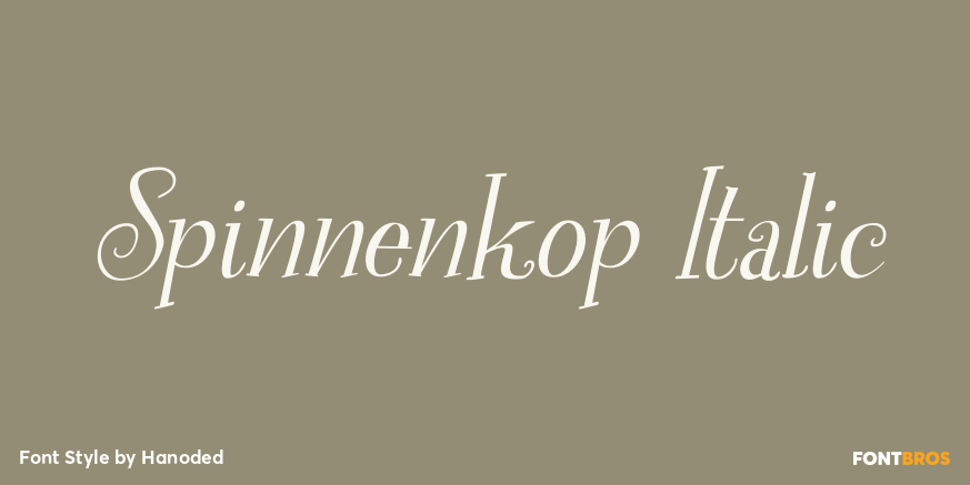 Spinnenkop Italic Poster