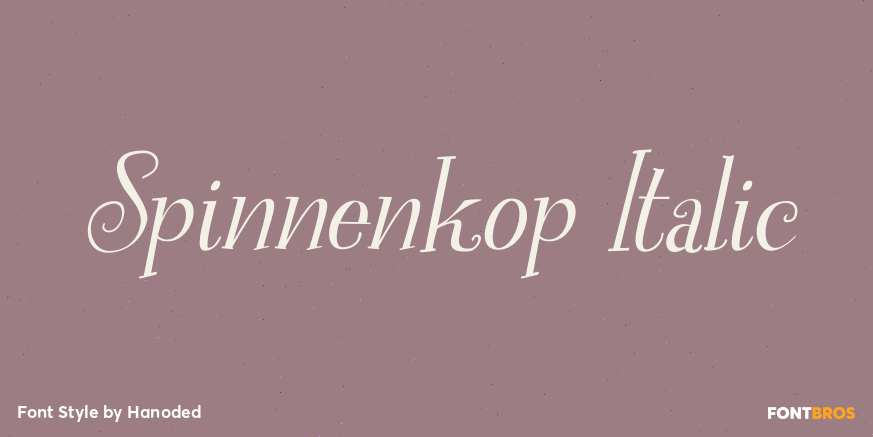 Spinnenkop Italic Poster