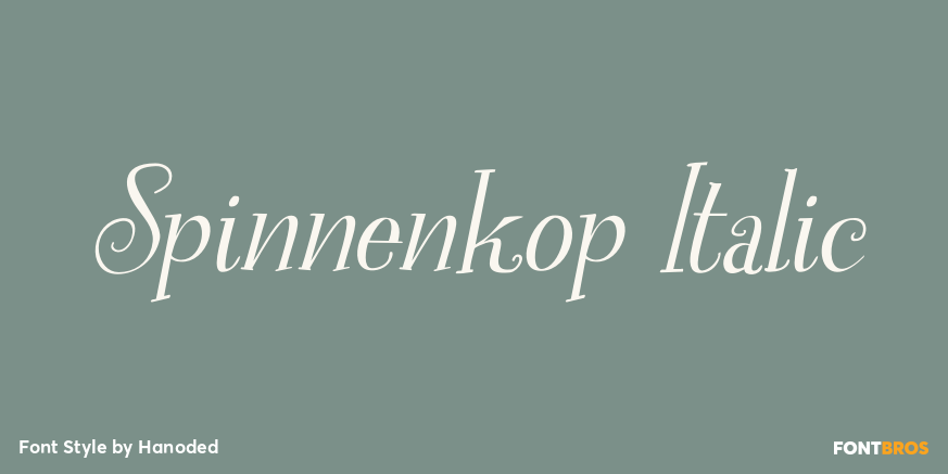 Spinnenkop Italic Poster