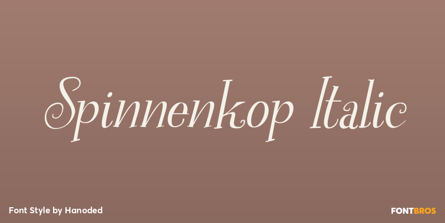 Spinnenkop Italic Poster