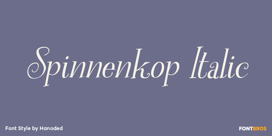 Spinnenkop Italic Poster