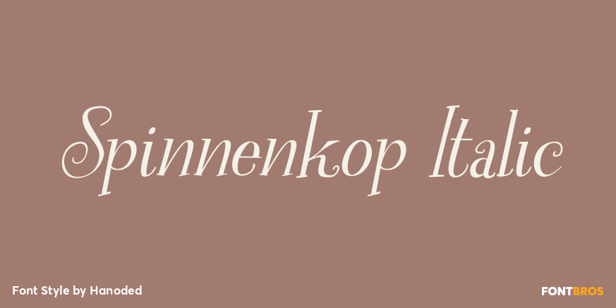 Spinnenkop Italic Poster