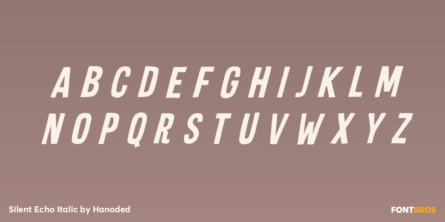 Silent Echo Italic Font Poster #2