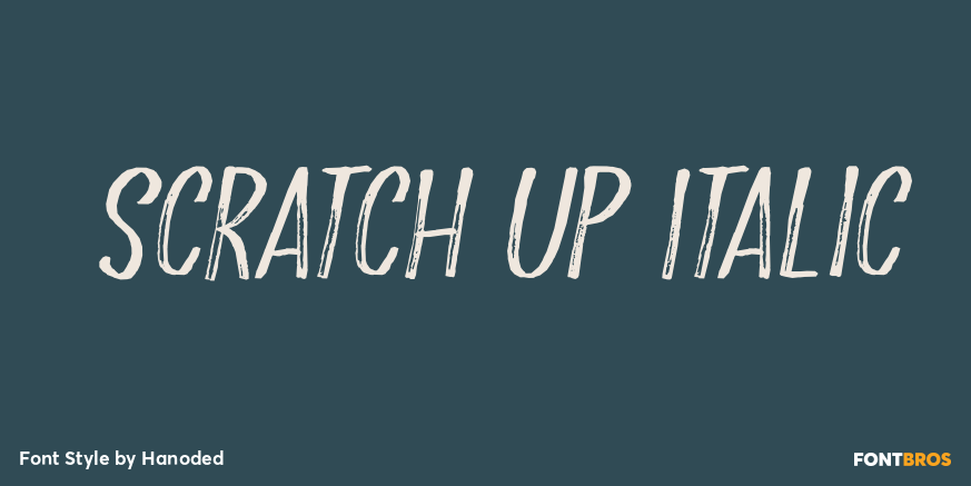 Scratch Up Italic Poster