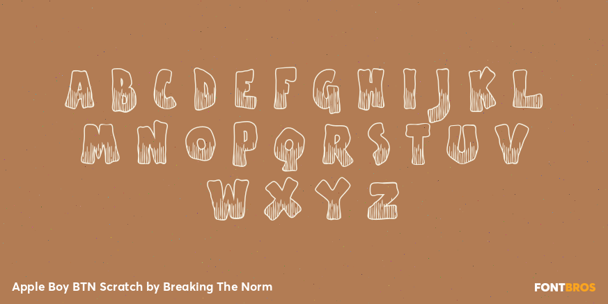 Apple Boy BTN Scratch Font Poster #2