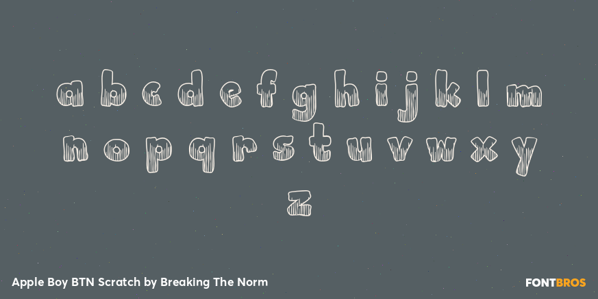 Apple Boy BTN Scratch Font Poster #3