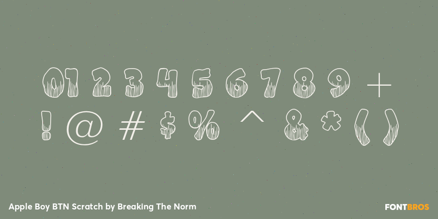 Apple Boy BTN Scratch Font Poster #4