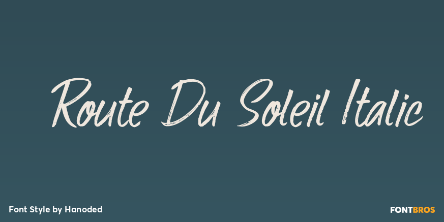 Route Du Soleil Italic Font Poster #1