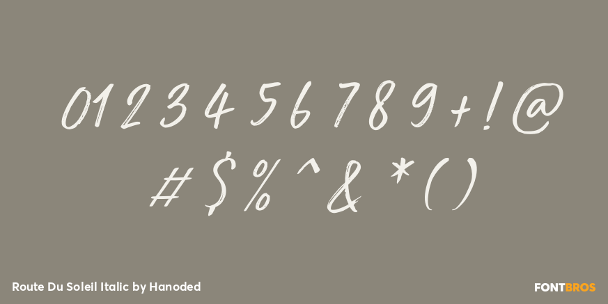 Route Du Soleil Italic Font Poster #4