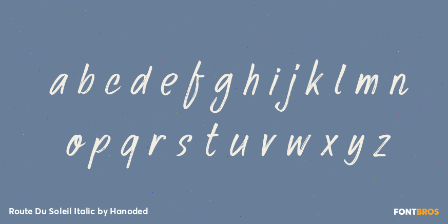 Route Du Soleil Italic Font Poster #3