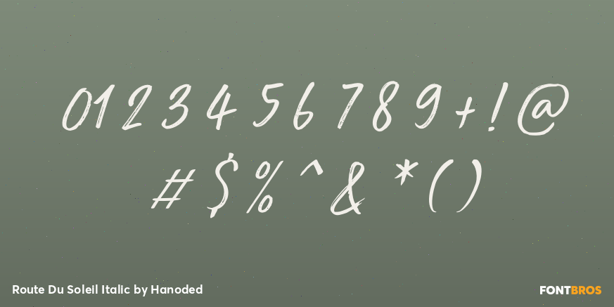 Route Du Soleil Italic Font Poster #4