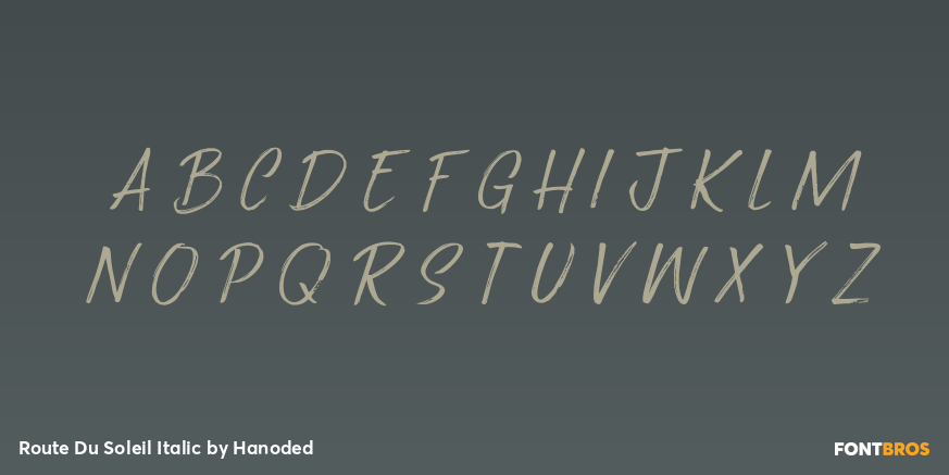 Route Du Soleil Italic Font Poster #2