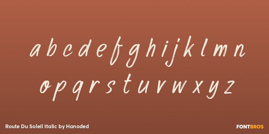 Route Du Soleil Italic Font Poster #3