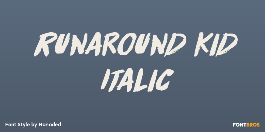 Runaround Kid Italic Font Poster #1