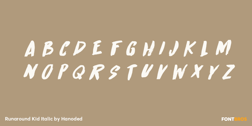 Runaround Kid Italic Font Poster #2