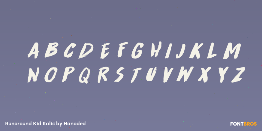 Runaround Kid Italic Font Poster #3