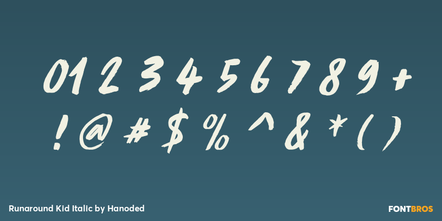 Runaround Kid Italic Font Poster #4