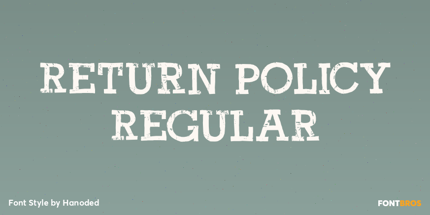 Return Policy Regular Font Poster #1