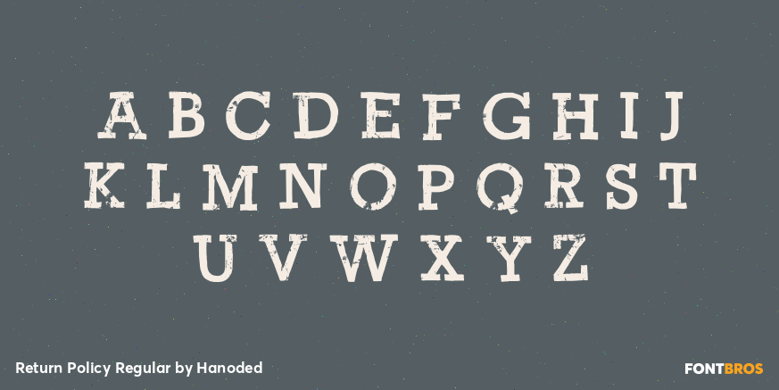 Return Policy Regular Font Poster #2