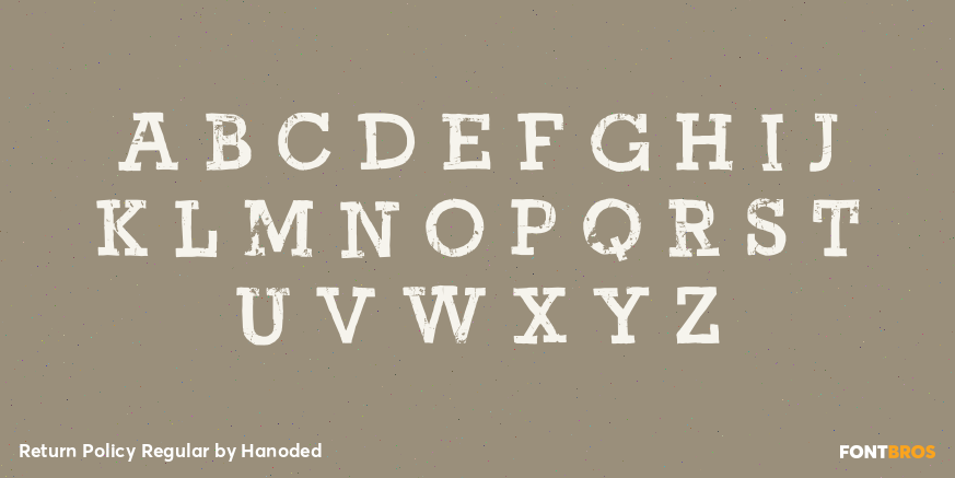 Return Policy Regular Font Poster #3