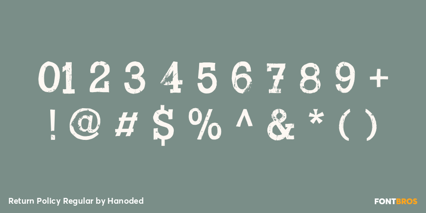 Return Policy Regular Font Poster #4