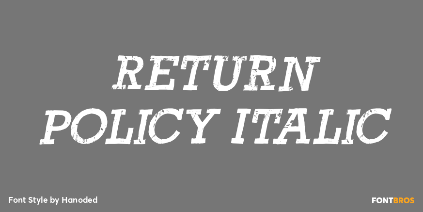 Return Policy Italic Poster
