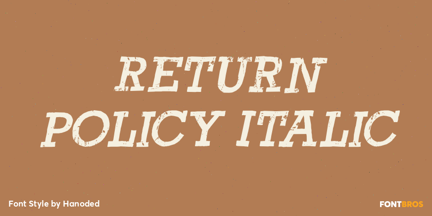 Return Policy Italic Poster