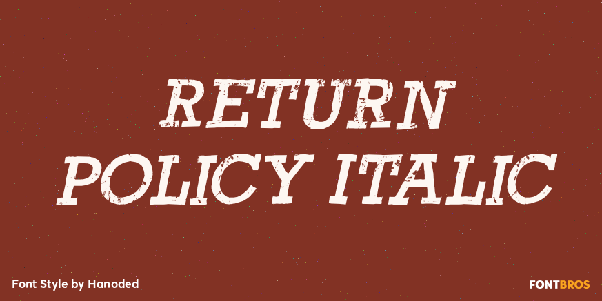 Return Policy Italic Poster