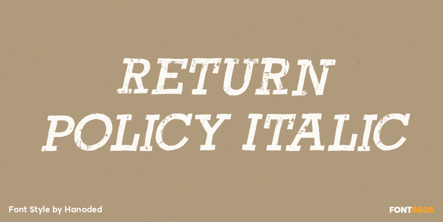 Return Policy Italic Poster
