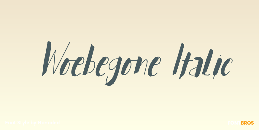 Woebegone Italic Font Poster #1