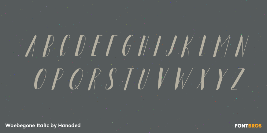 Woebegone Italic Font Poster #2