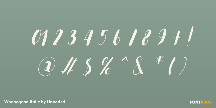 Woebegone Italic Font Poster #4