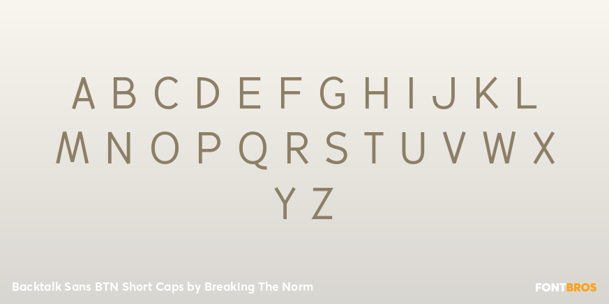 Backtalk Sans BTN Short Caps Font Poster #3