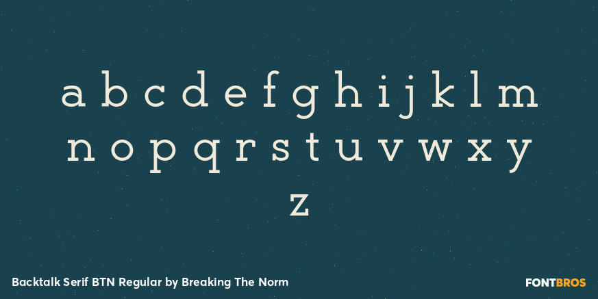 Backtalk Serif BTN Regular Font Poster #3