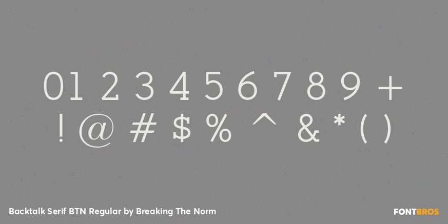 Backtalk Serif BTN Regular Font Poster #4