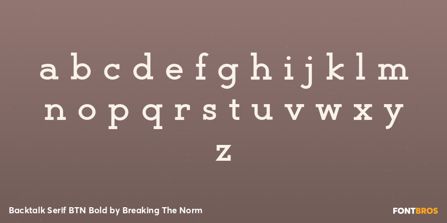 Backtalk Serif BTN Bold Font Poster #3