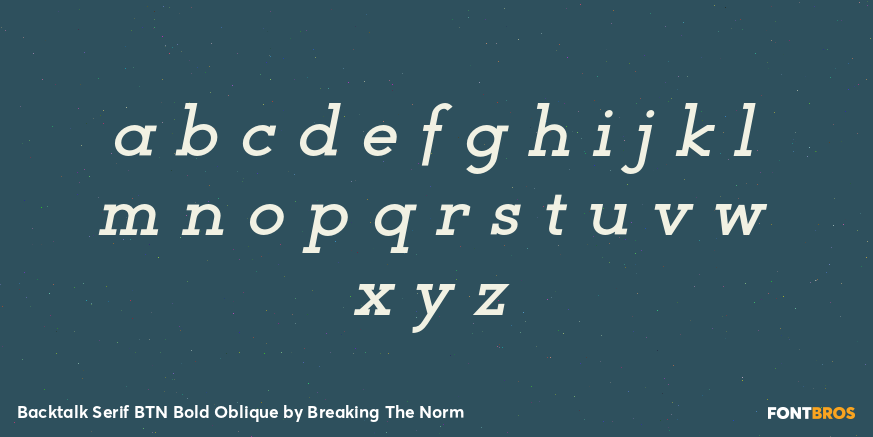 Backtalk Serif BTN Bold Oblique Font Poster #3