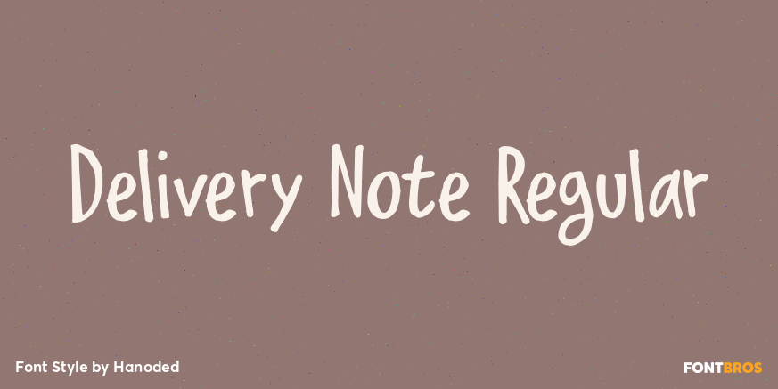 Delivery Note Regular Poster