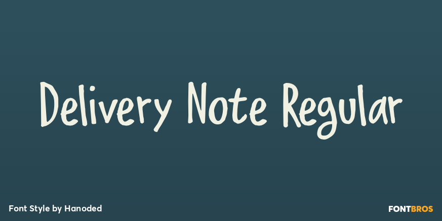 Delivery Note Regular Poster