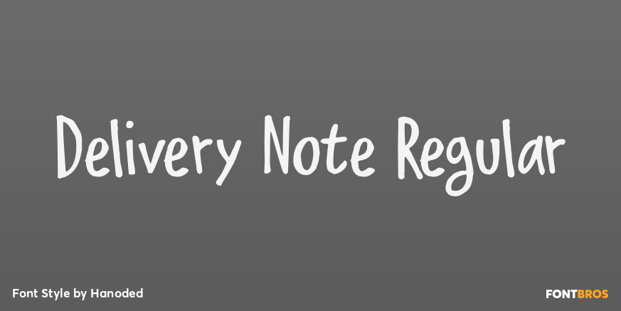 Delivery Note Regular Poster