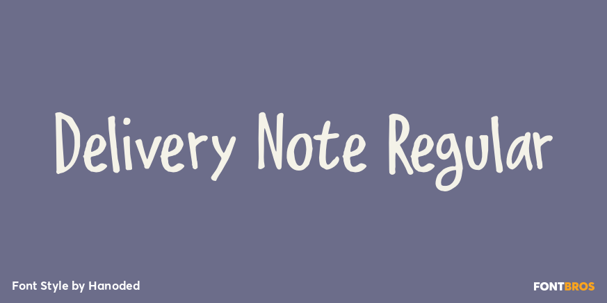 Delivery Note Regular Poster