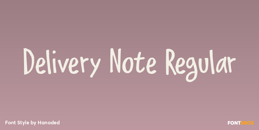 Delivery Note Regular Poster