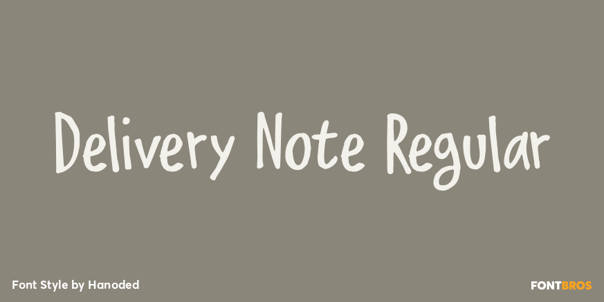 Delivery Note Regular Poster