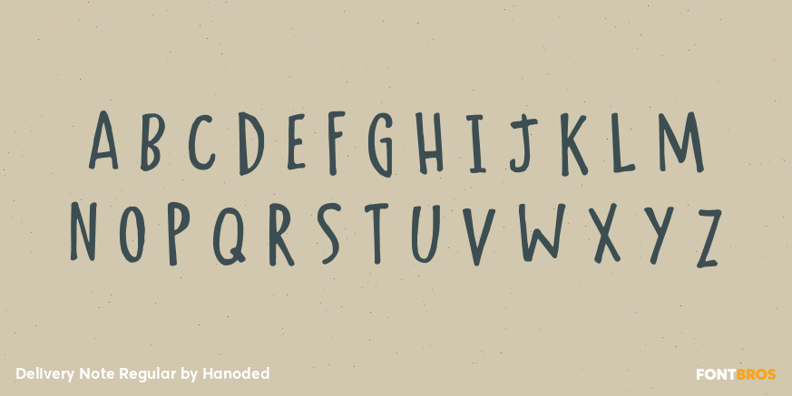 Delivery Note Regular Font Poster #2