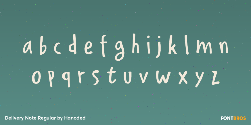 Delivery Note Regular Font Poster #3