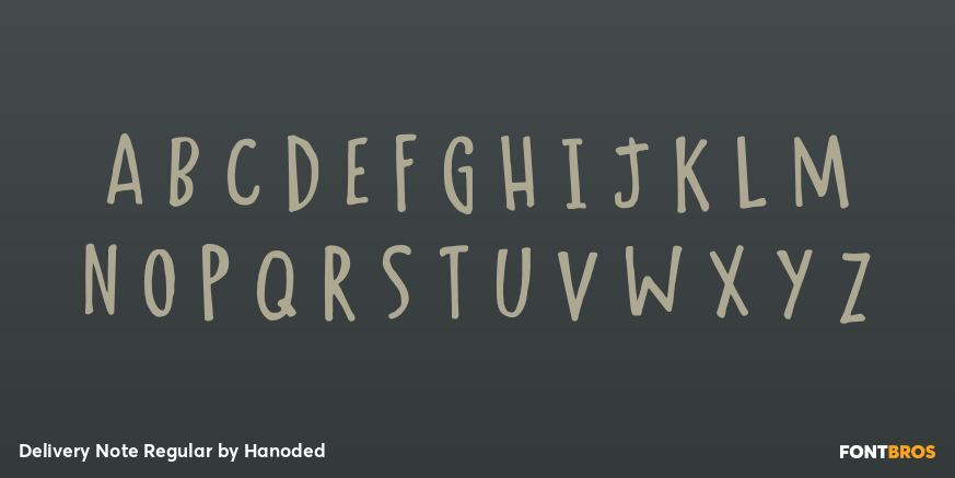 Delivery Note Regular Font Poster #1