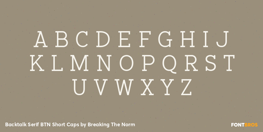 Backtalk Serif BTN Short Caps Font Poster #2