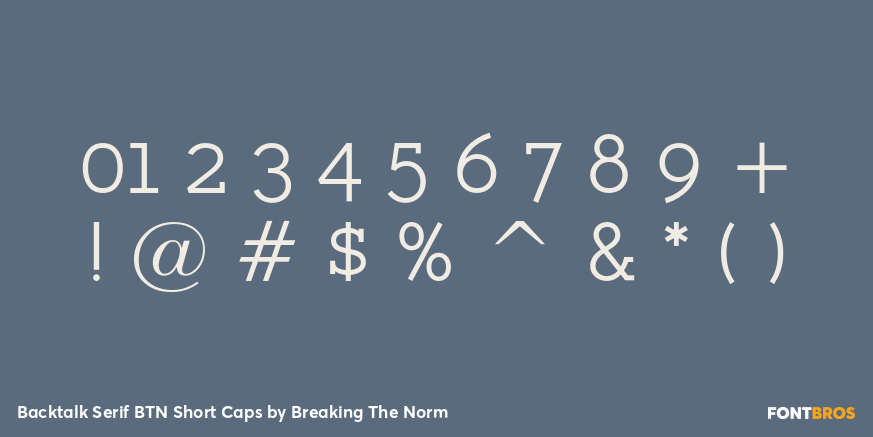 Backtalk Serif BTN Short Caps Font Poster #4
