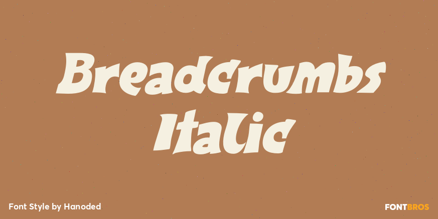 Breadcrumbs Italic Font Poster #1